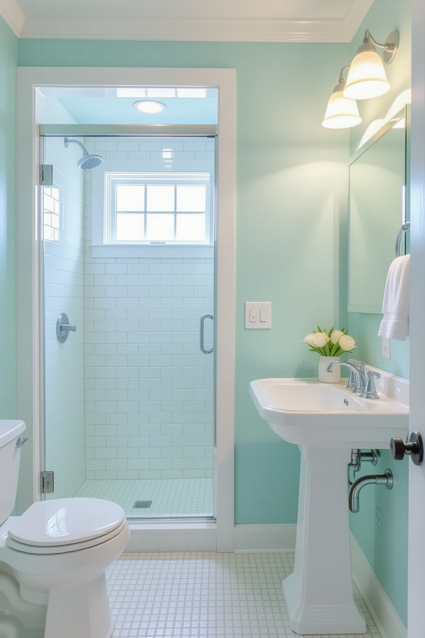 coastal bathroom design, beachy bathroom, bathroom coastal style, bathroom tile ideas coastal, beach condo bathroom