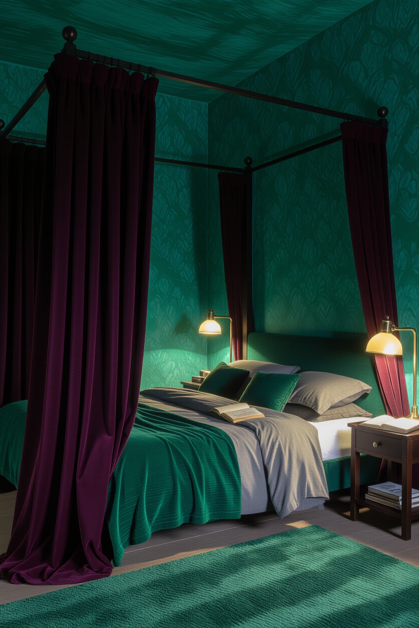 moody bedroom ideas, dark bedroom, bedroom witch aesthetic, bedroom victorian, castle bedroom ideas