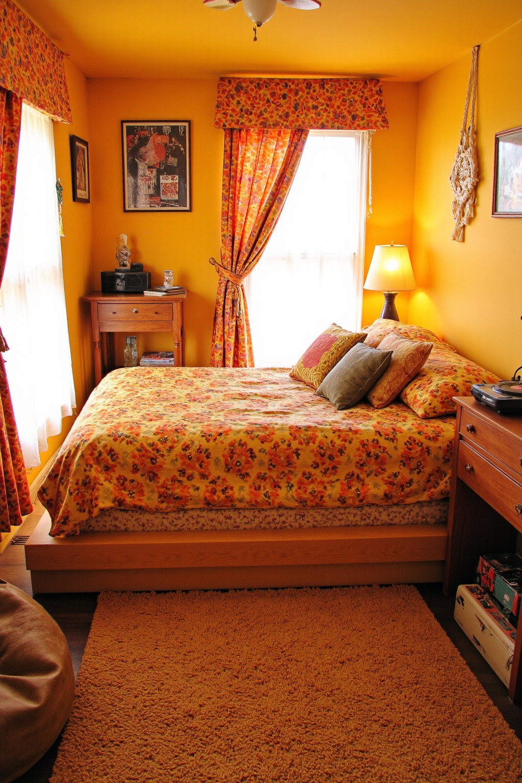 vintage bedroom ideas, vintage cottagecore bedroom forest, retro bedroom ideas, retro bedrooms, vintage house bedroom