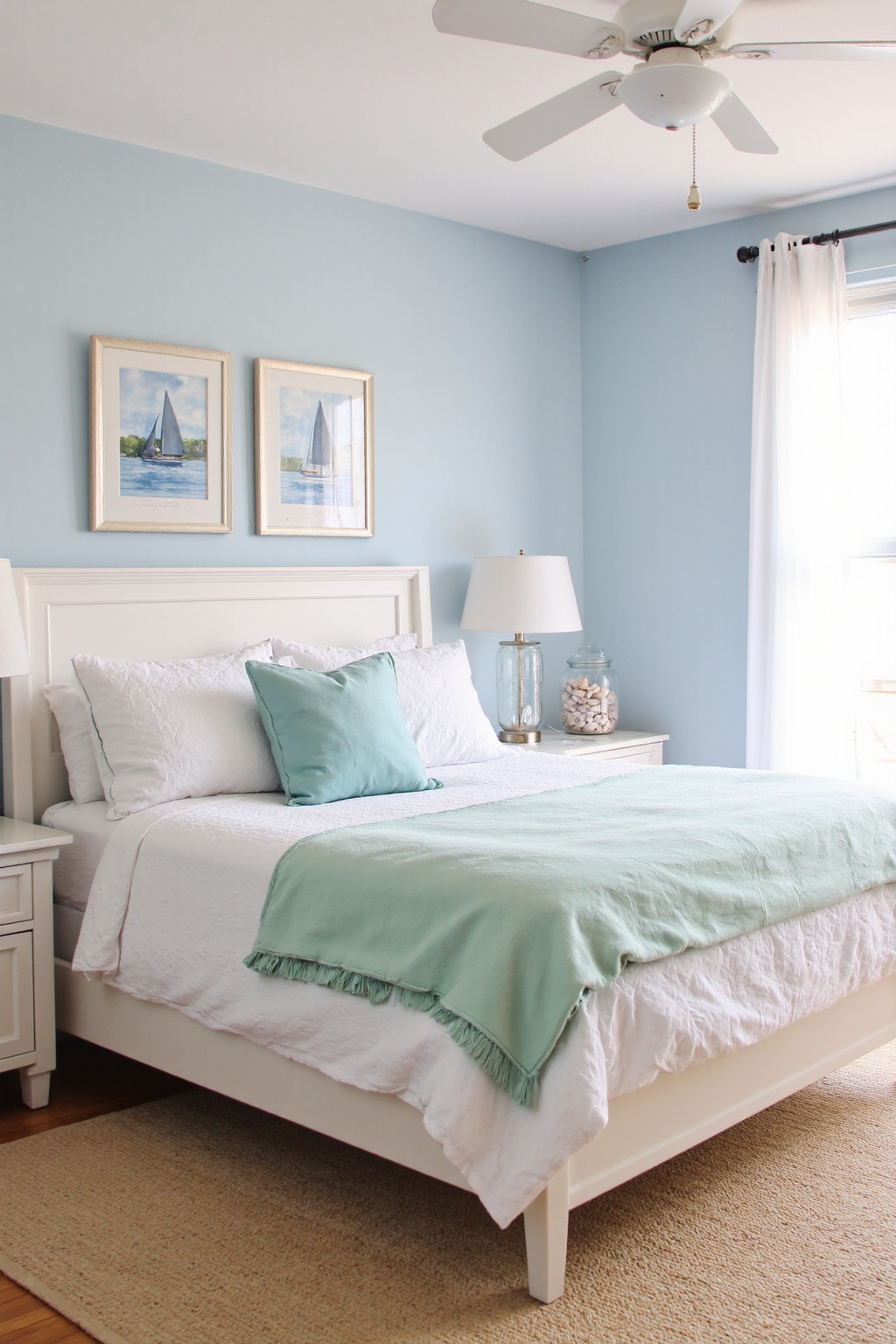 coastal room, coastal farmhouse bedroom, beach cottage bedroom, master beach bedroom, coastal guest tiwn beds