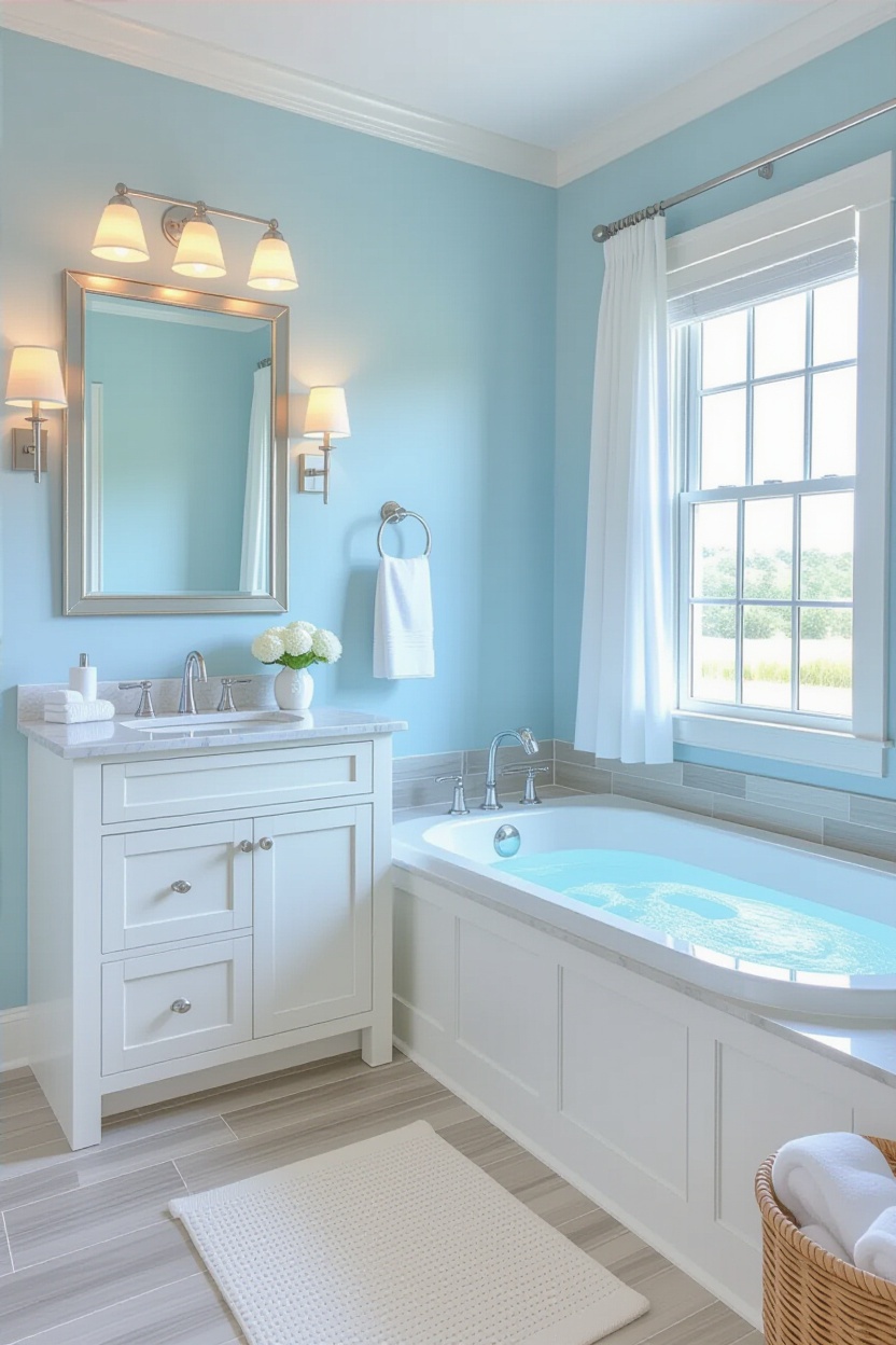 seaside bathroom ideas, coastal bathrooms, seaside cottage bathroom, beach bathroom ideas, subtle beach bathroom