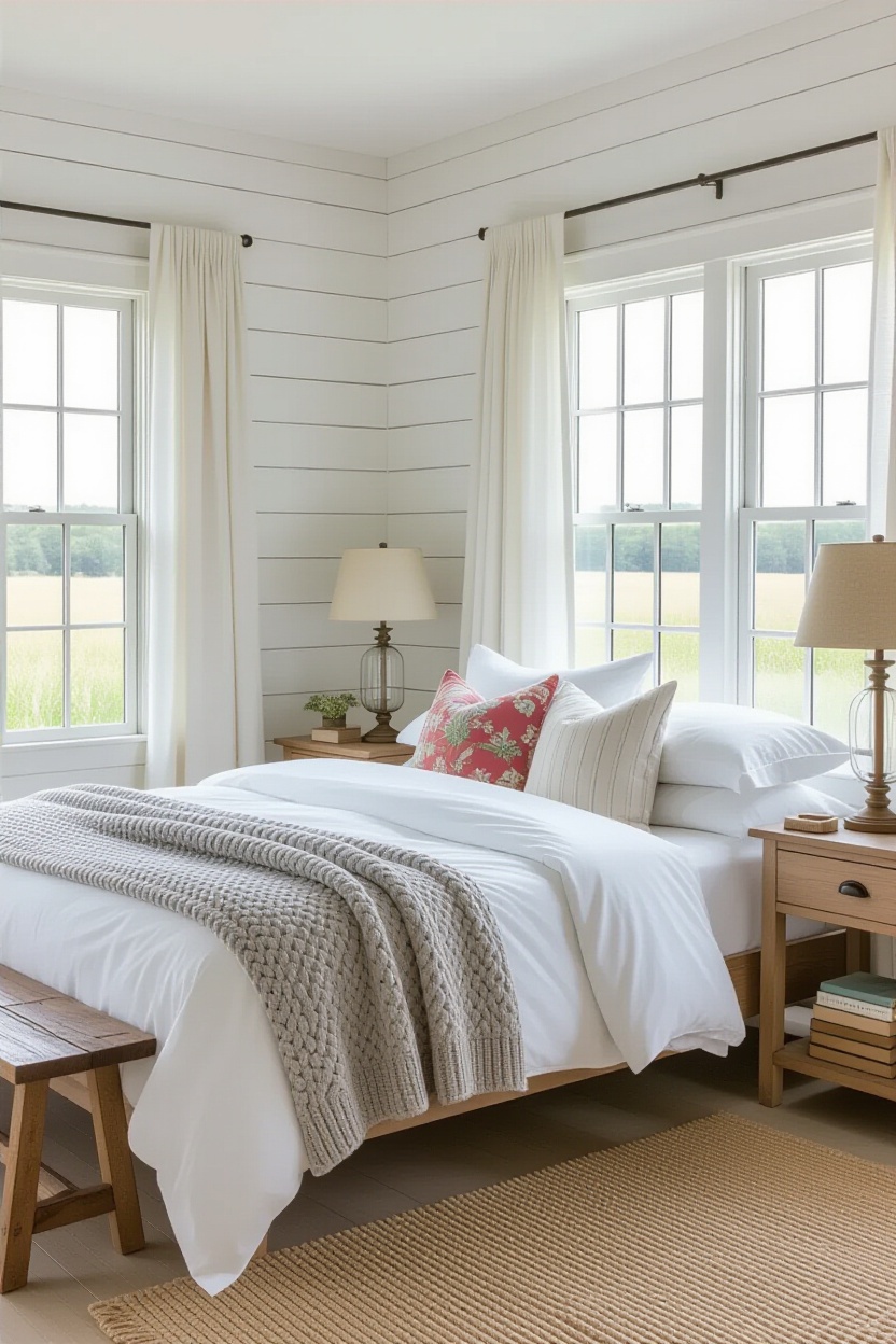 neutral bedrooms, bed comforter sets, rustic bedding, bedroom with a sitting area, natural light bedroom ideas