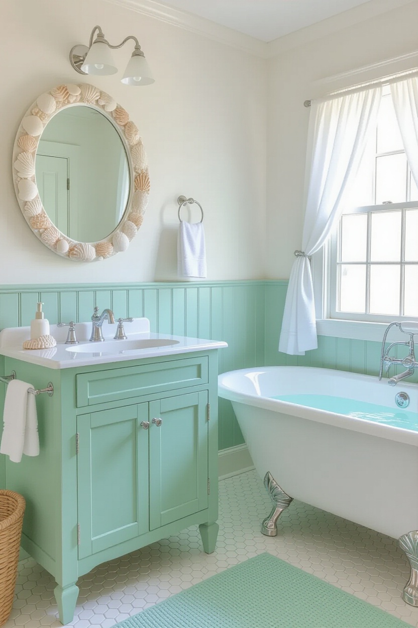 coastal bathroom design, coastal bathrooms, coastal bathroom, bathroom inspiration, coastal guest bathroom