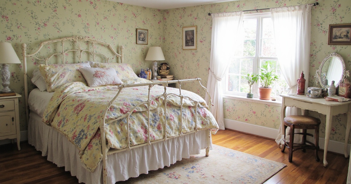 vintage cottagecore bedroom forest, antique bedroom, antique bedroom ideas, vintage cottagecore bedroom, pink vintage room