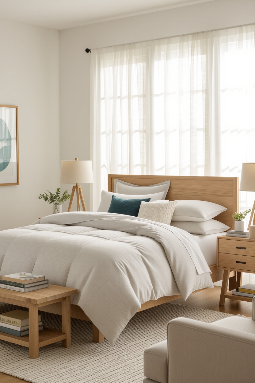 neutral bedrooms, bedroom, indian style bedroom, large bedroom, cute brown bed set