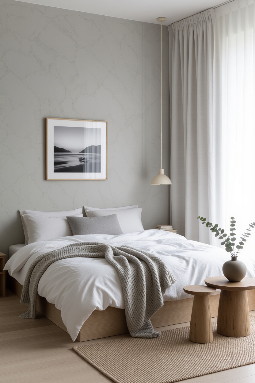 cozy minimalist bedroom, minimal bedroom, minimalist cabin, white minimalist bedroom, minimalist bedroom ideas