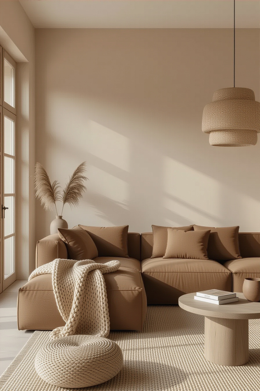 modern neutral minimalist living room, minimalist living room, minimalist living room with tv and plants, home design living room, living room minimalist modern
