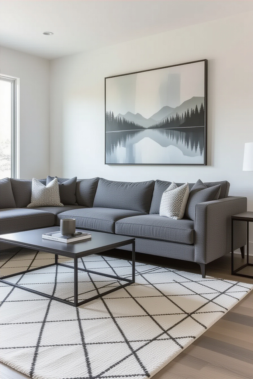 Elevated Comfort: Styling a Dark Grey Sectional for a Modern Living Room