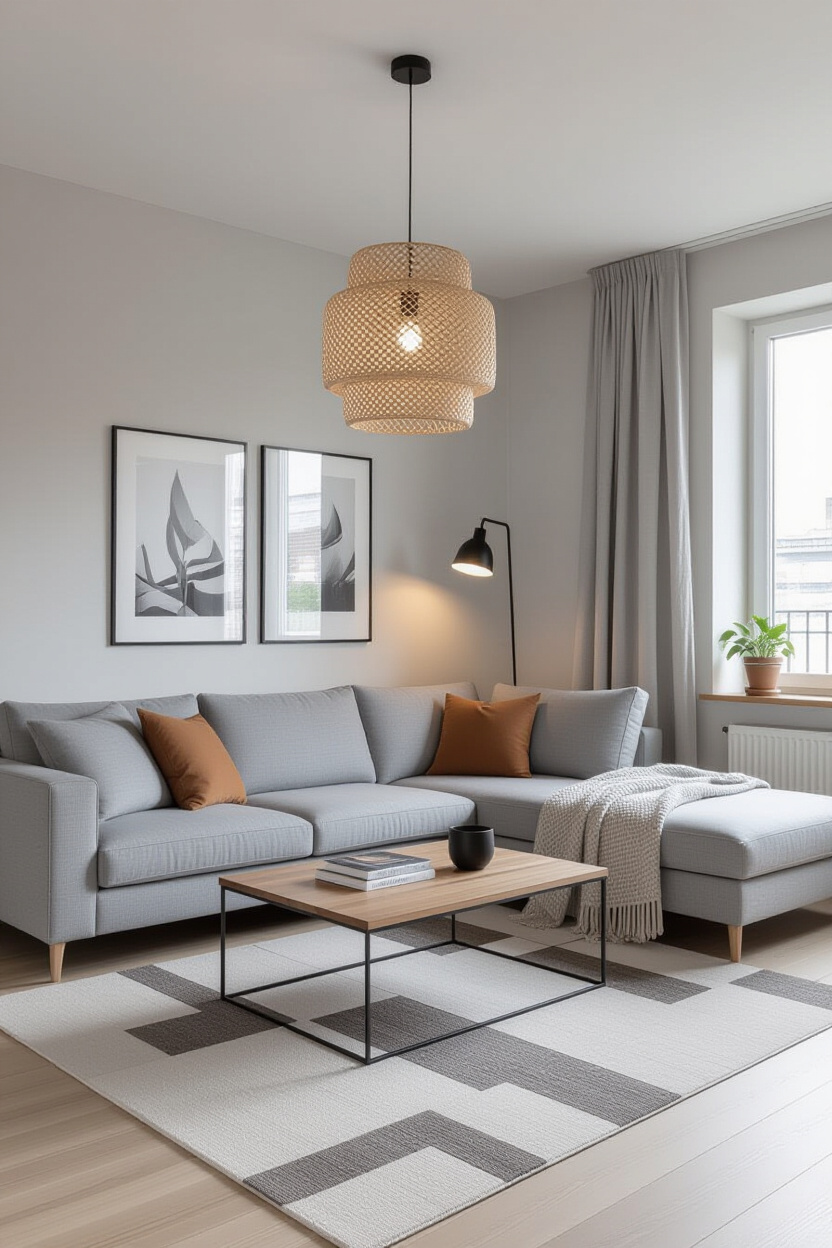 Maximize Your Space: A Minimalist Grey Living Room Design for Small Apartments