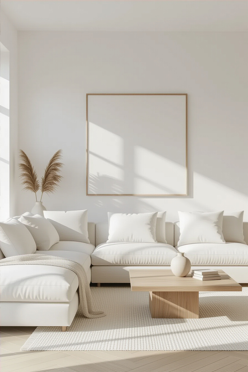 minimalist living room design, minimalist living room, scandi minimalist living room, classy minimalist living room, minimalist living room with tv and plants