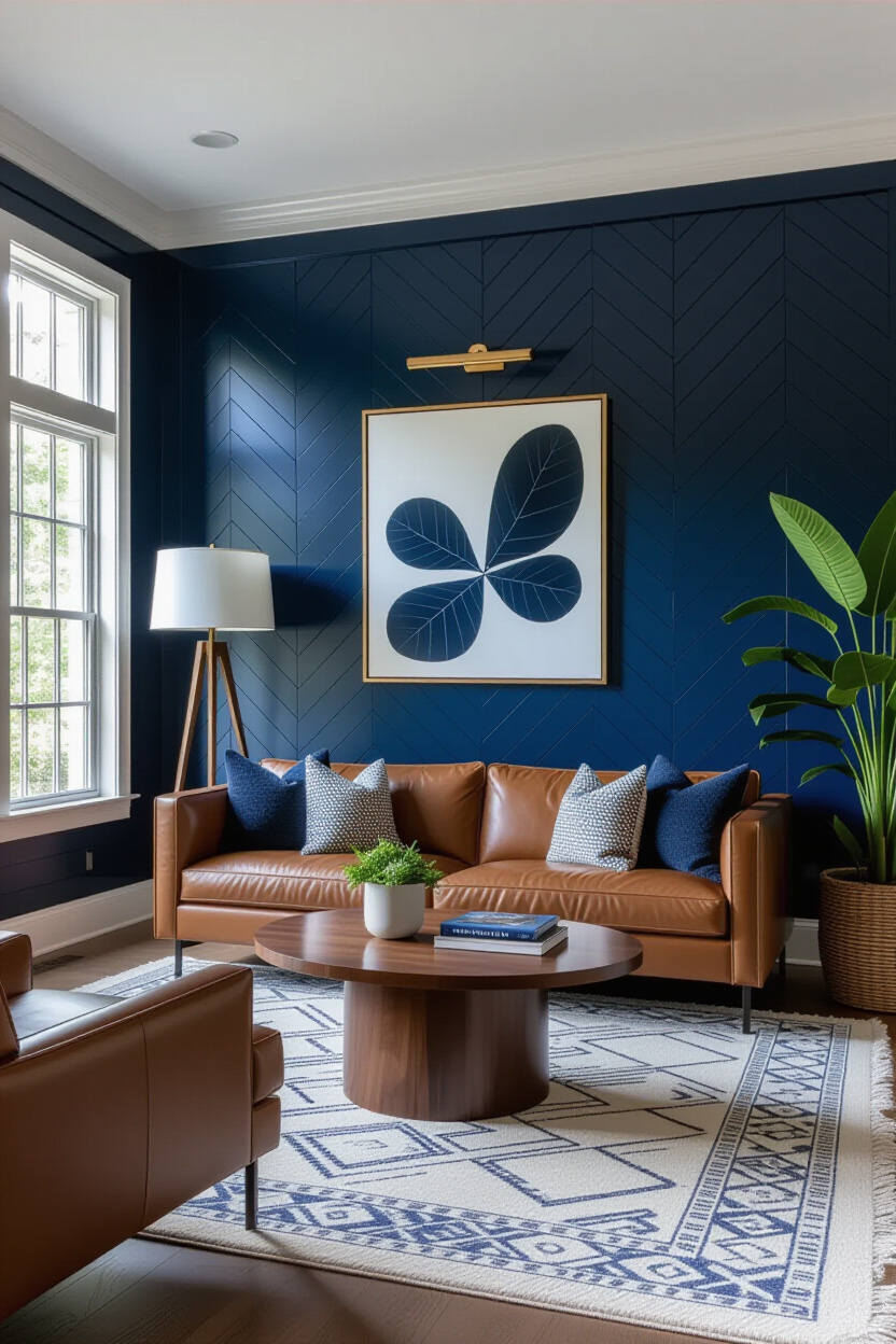 Blue Feature Wall