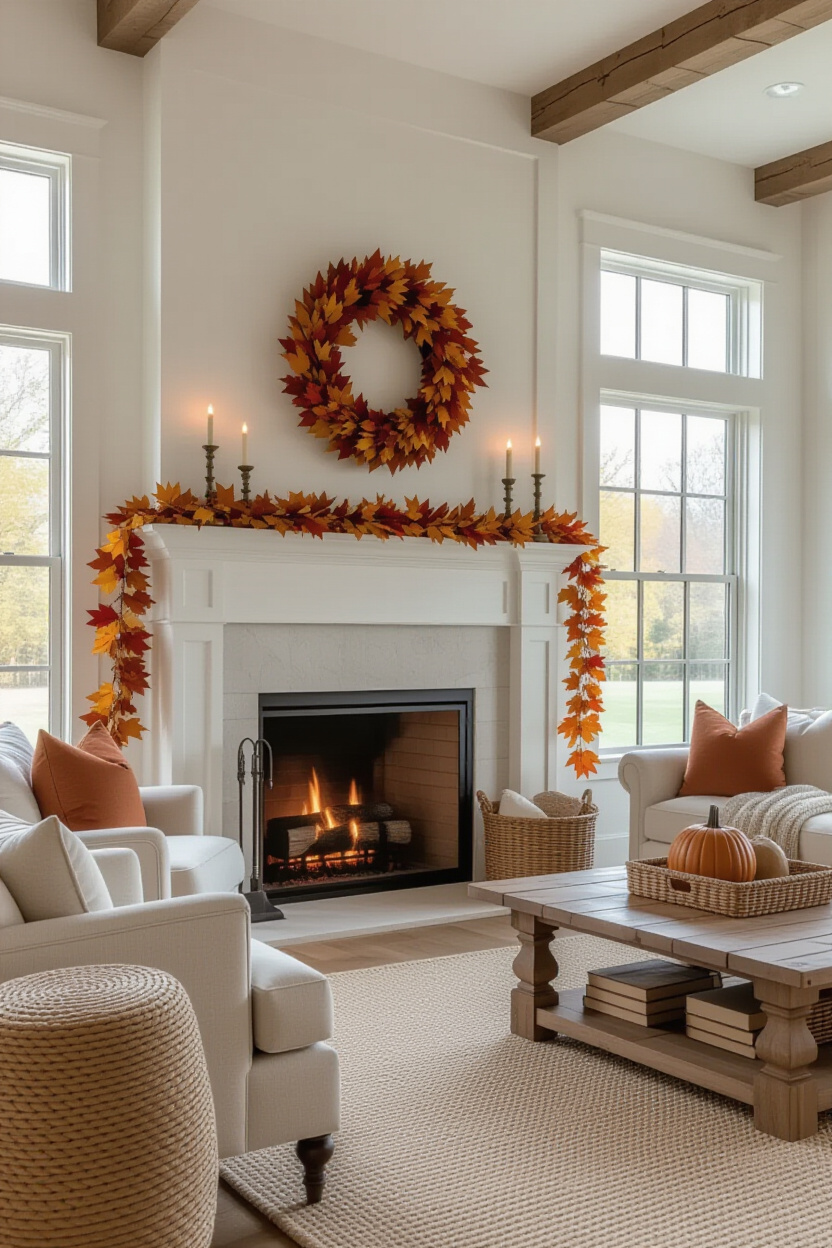 Fall Mantle Decor