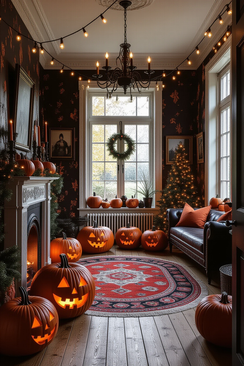 Living Room Halloween Decor