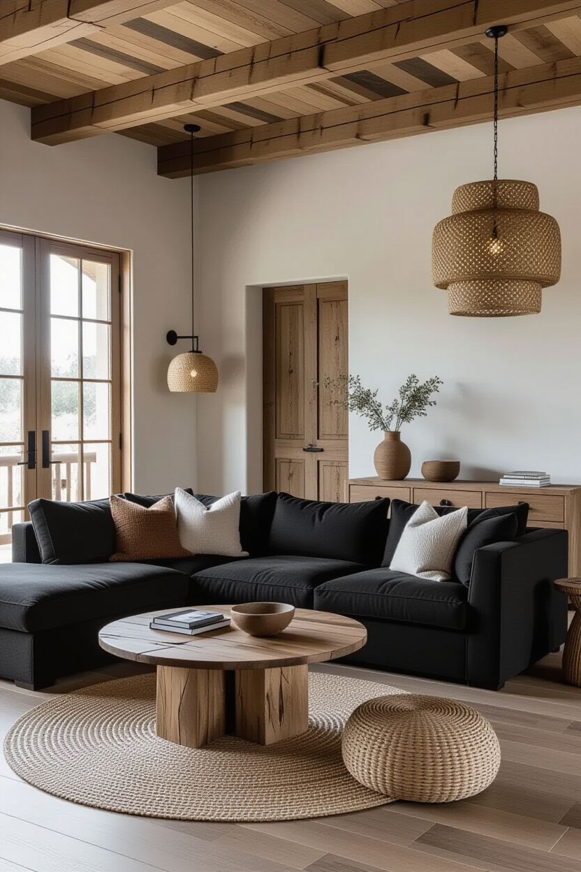 Black Couch Living Room