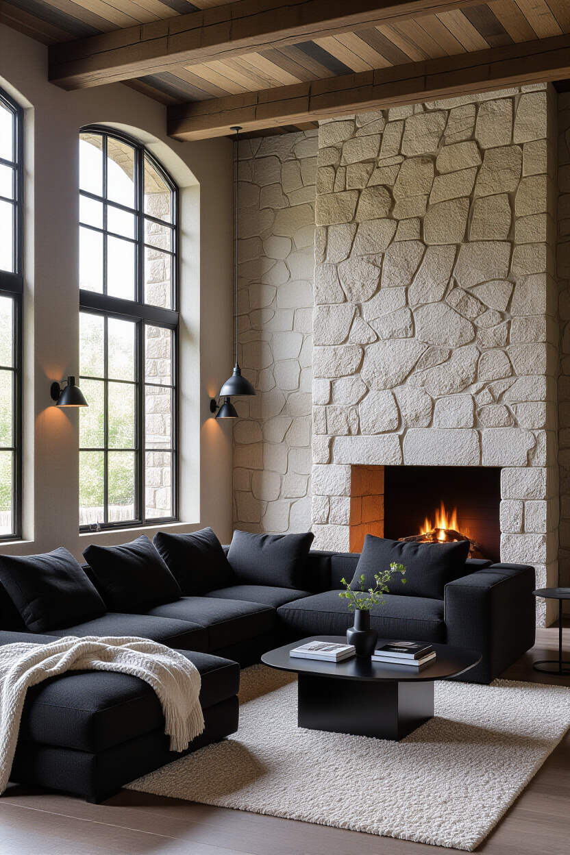 Black Themed Living Room