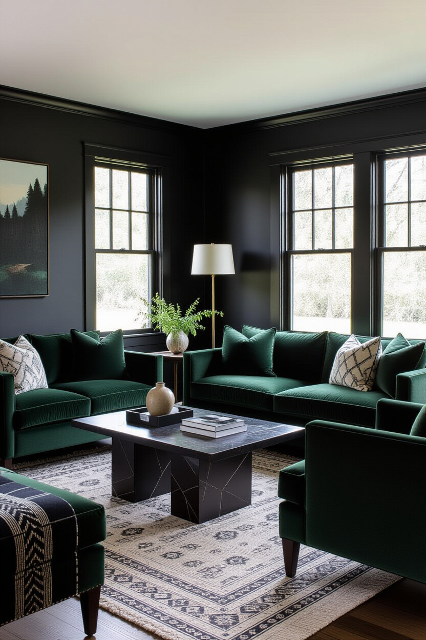 Charcoal Black Room Ideas
