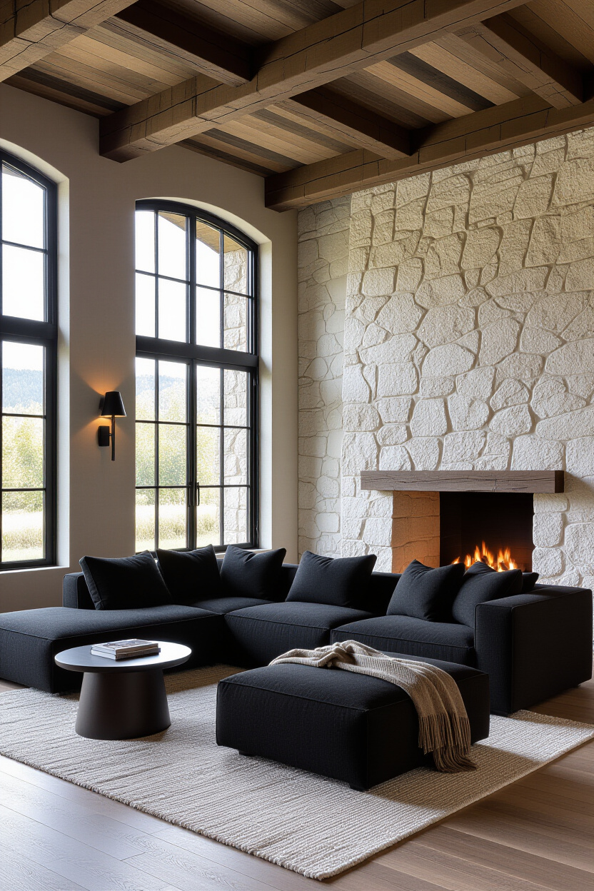 Living Room Inspiration Black Couch