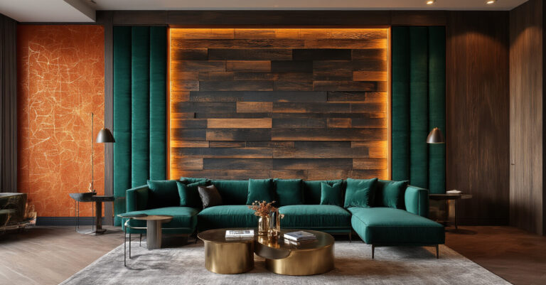 Accent Walls In Living Room: 25 Bold Textures, Colors, Designs