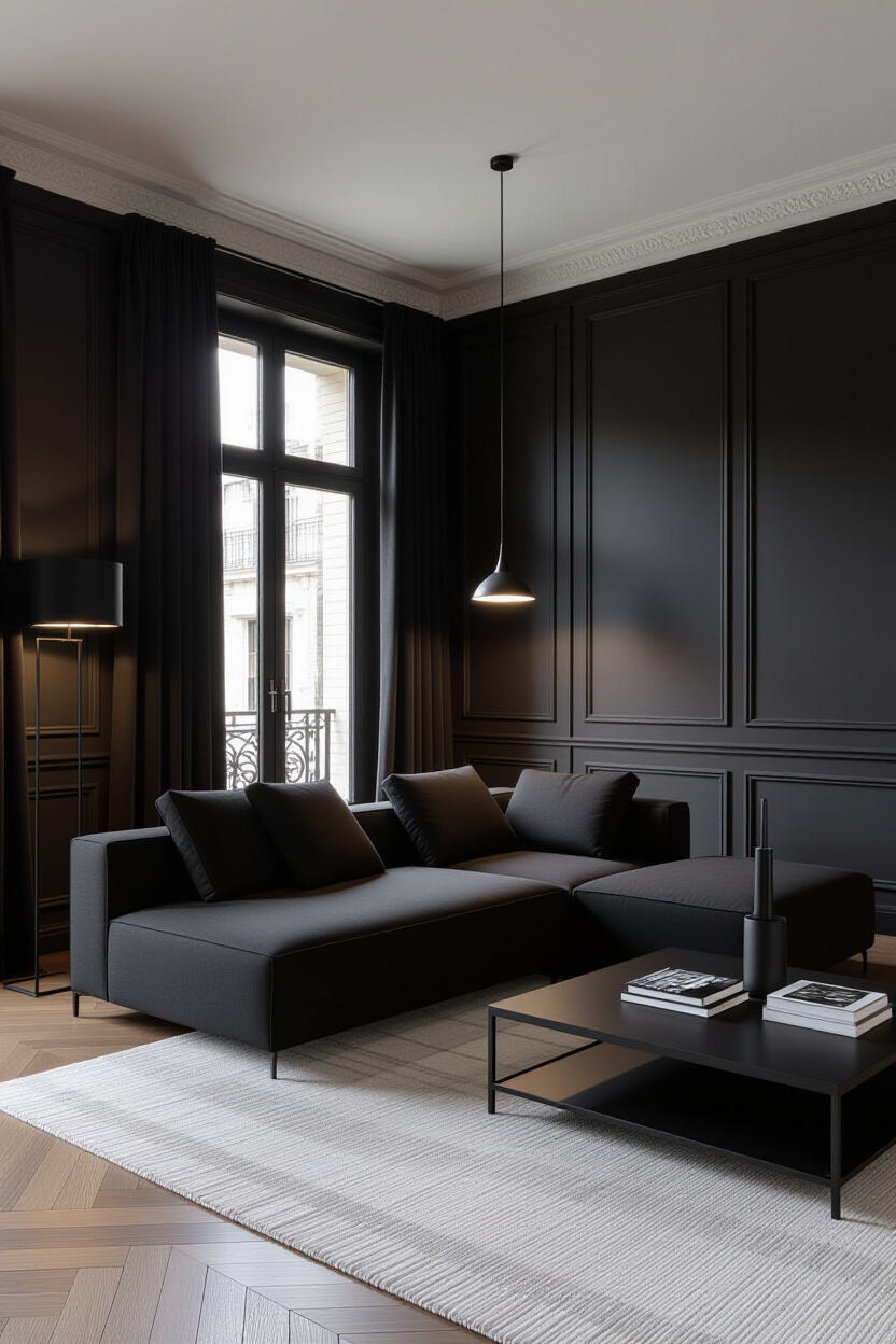 All Black Living Room Ideas: Making Your Black Sofa Shine
