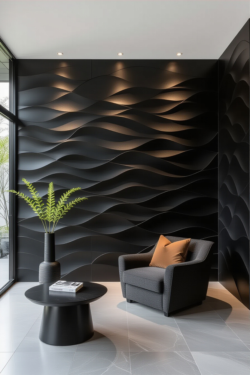 Artful Black Accent Wall Space