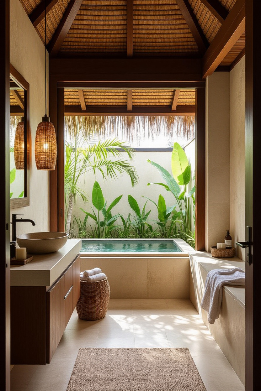 Bali Style Bathroom: Natural Elements and Tranquility