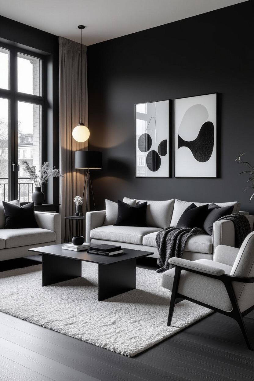 Black and White Living Room Aesthetics: Design for Aesthetics