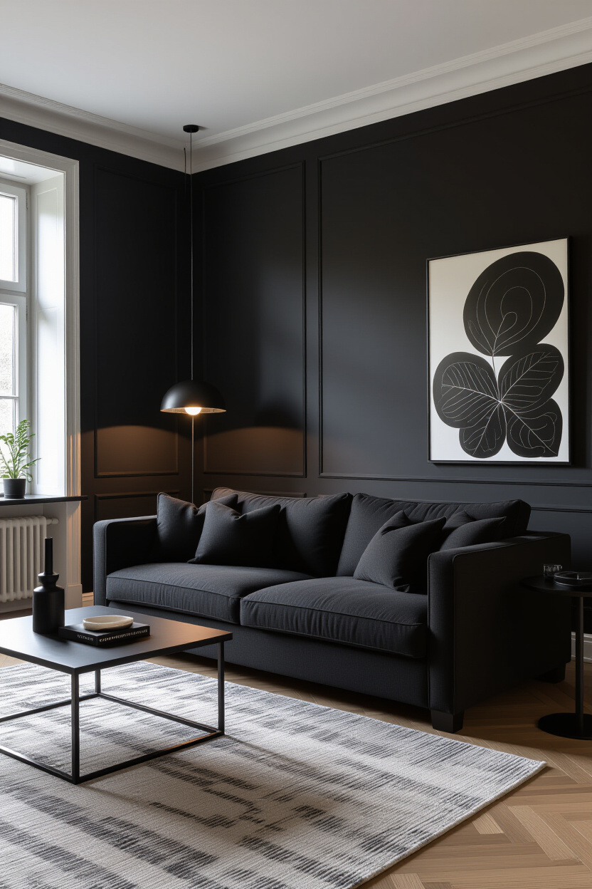 Black Couch Living Room Decor Ideas: Creating a Dramatic Statement