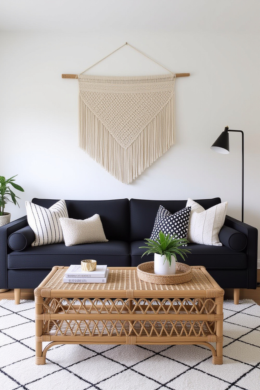 Black Couch Living Room Decor: The Boho Vibe