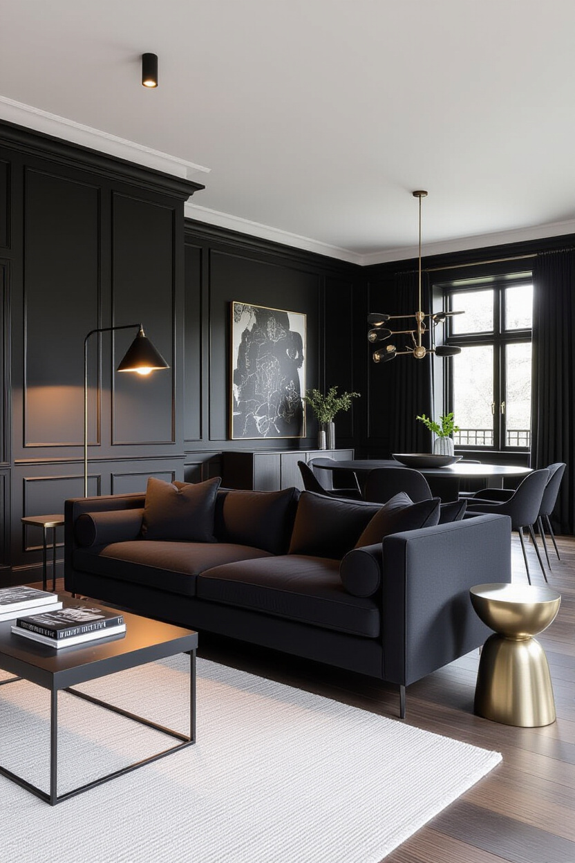 Black Interior Design Living Rooms: Bold & Elegant