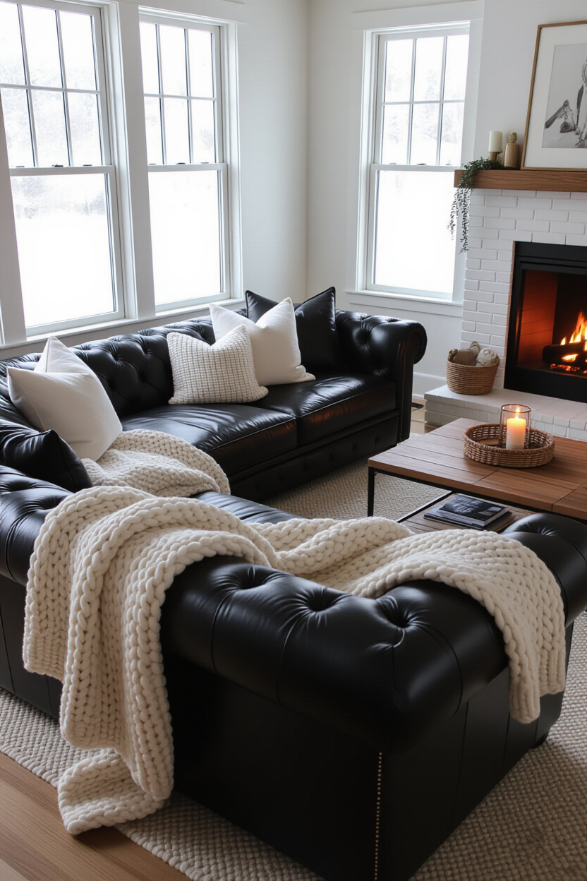 Black Leather Sofa Living Room Ideas: Cozy and Inviting