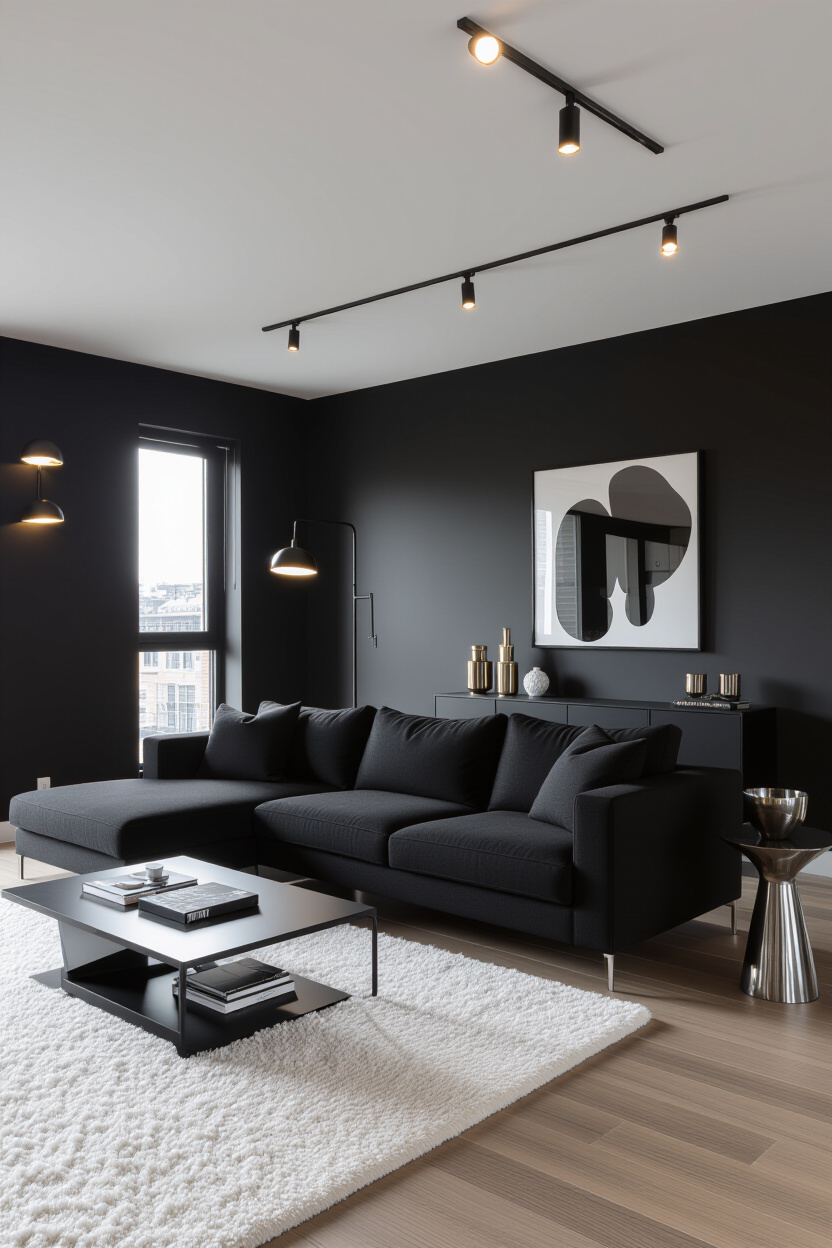 Black Living Room Decor Ideas: Creating a Stylish Apartment