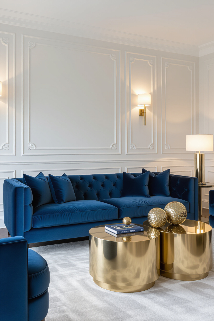 Blue Velvet Couch Living Room Ideas: Sumptuous Styling for Your Room
