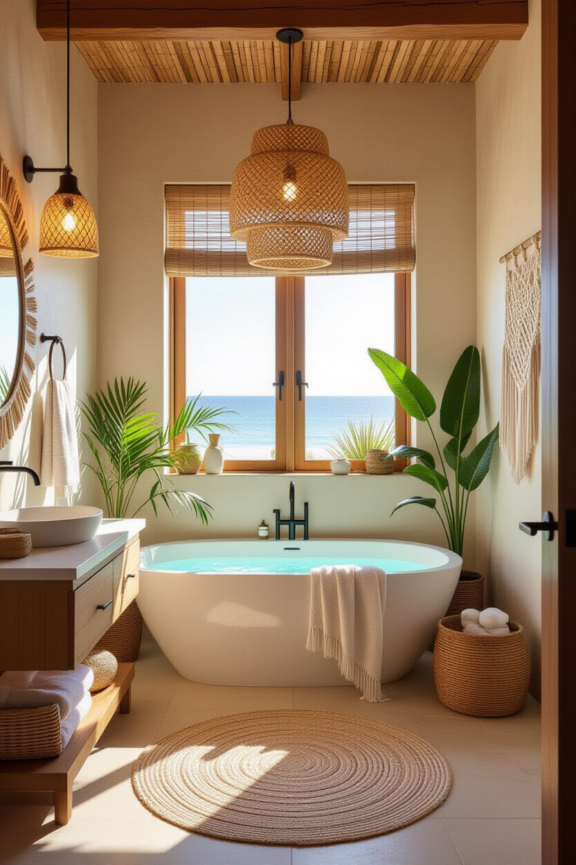 Boho Beach Bathroom: Free-Spirited Seaside Style