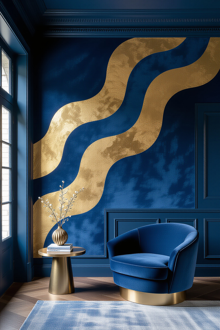 Bold Color Living Room Wall Accents