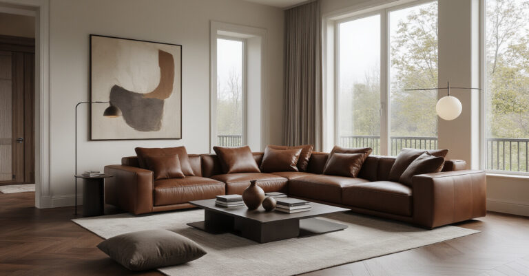 Brown Leather Couch Living Room Decor: 21 Dreamy Design Concepts