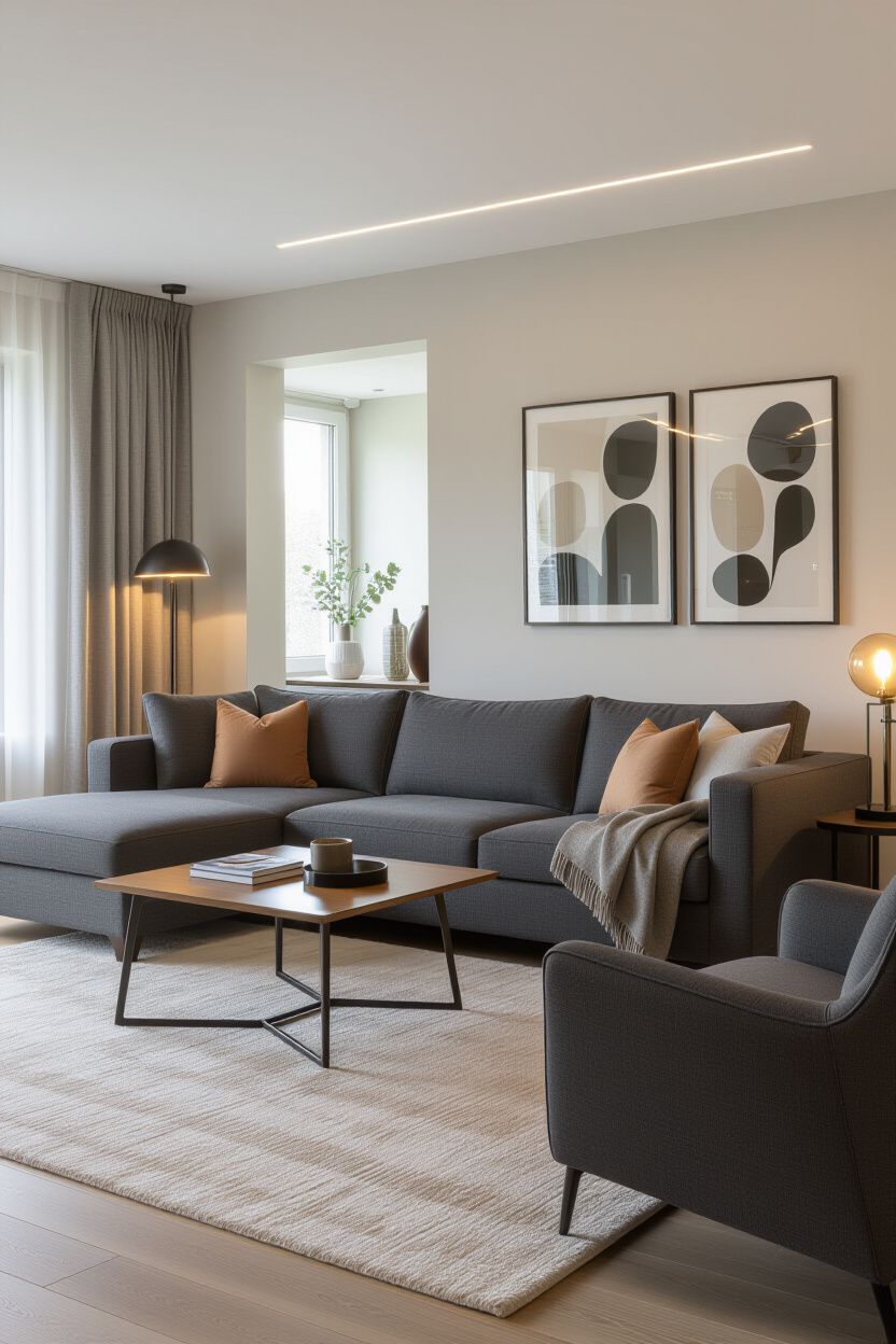 Charcoal Grey Couch Living Room Decor: Your Stylish Foundation