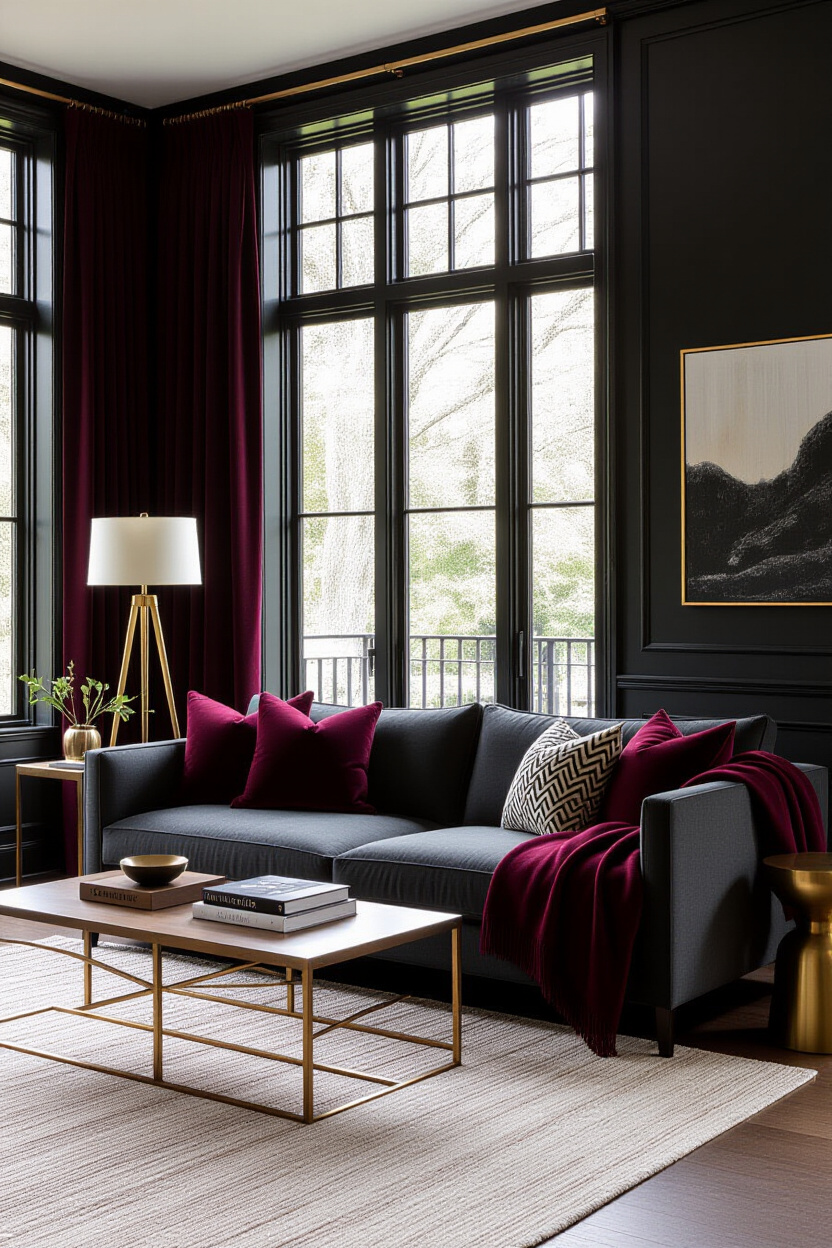 Charcoal Sofa Living Room Color Palettes: Inspiring Combinations