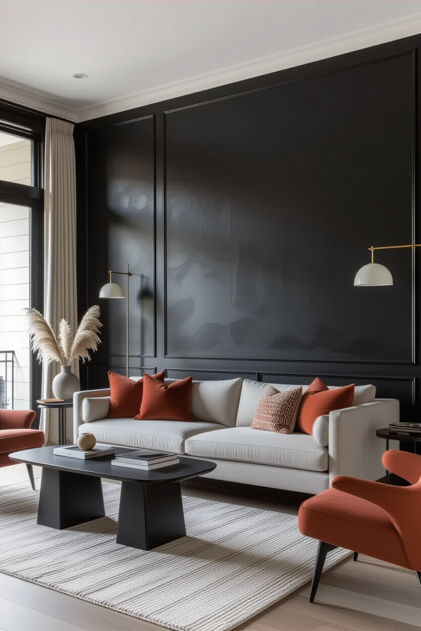 Chic Black Accent Wall Ideas
