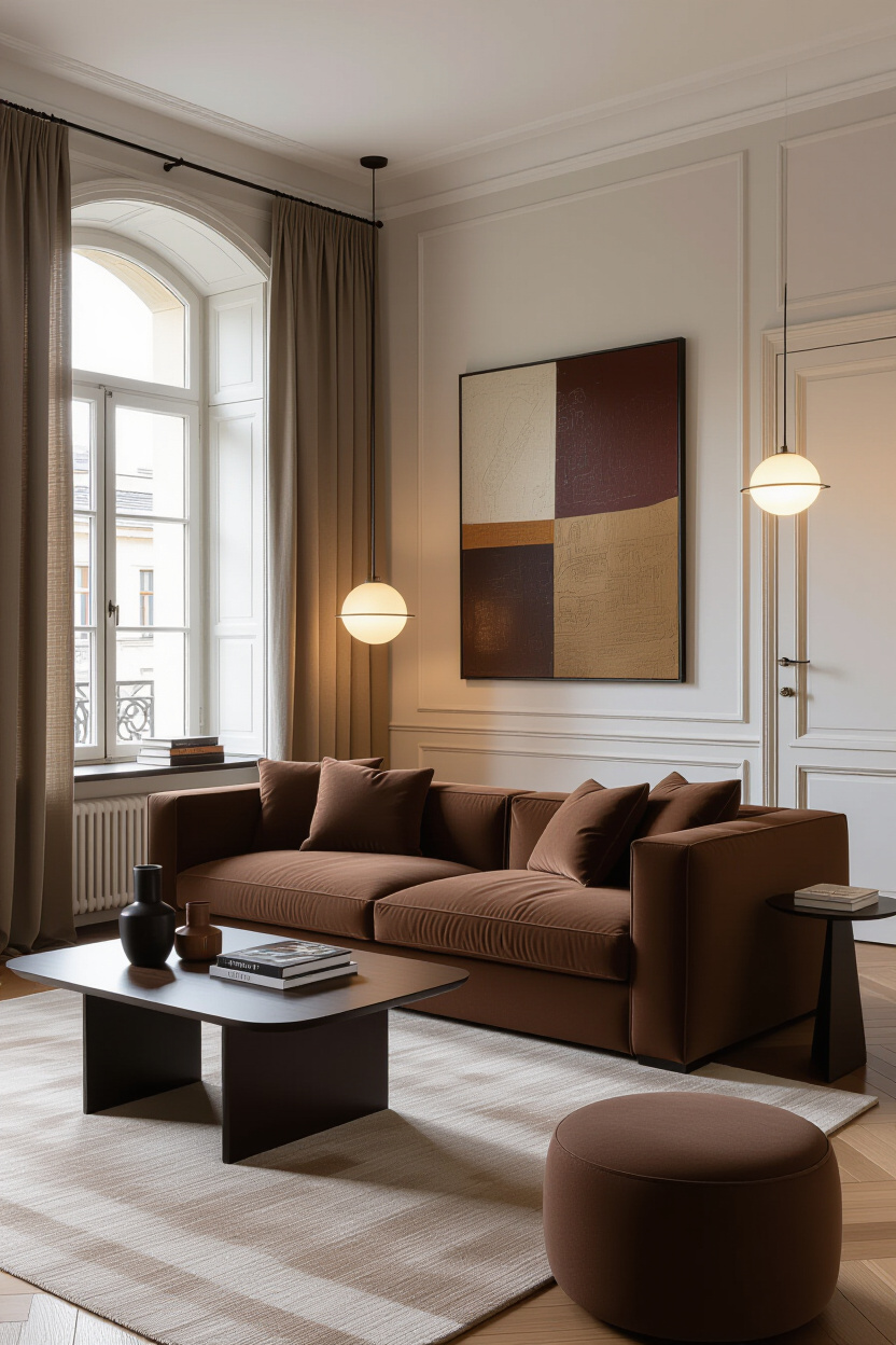 Chocolate Brown Couch Living Room Ideas: Richness & Warmth