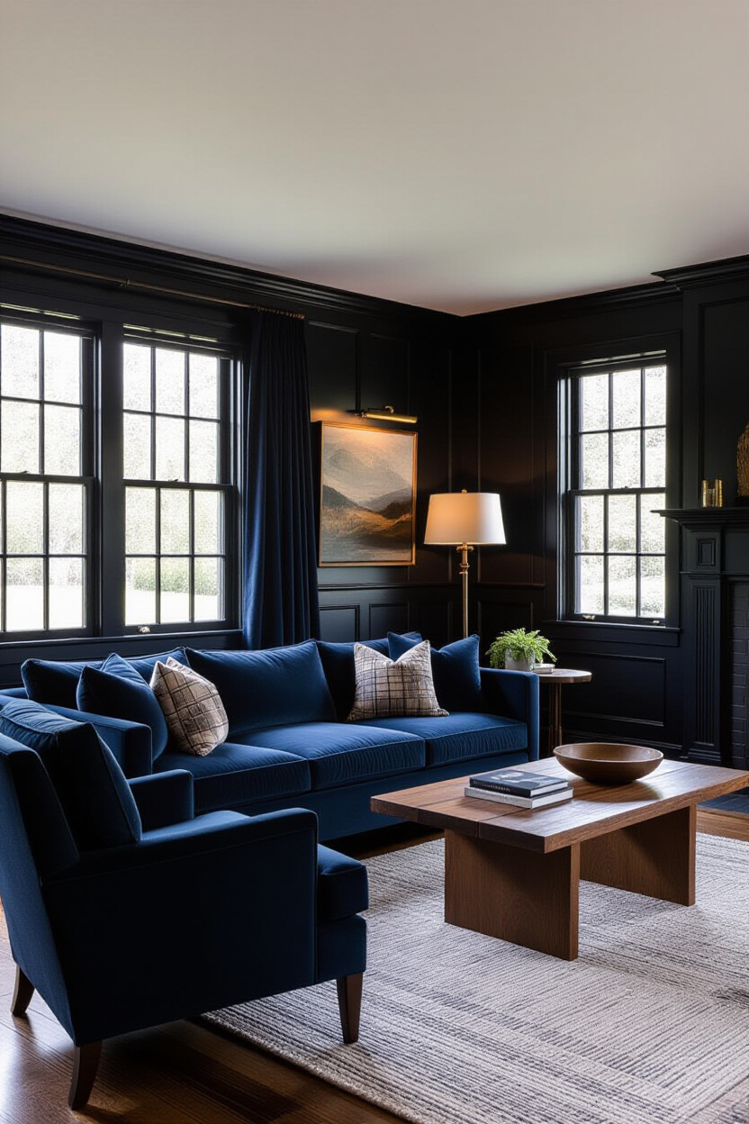 Dark Blue Couch Living Room Decor: Mastering the Moody Aesthetic