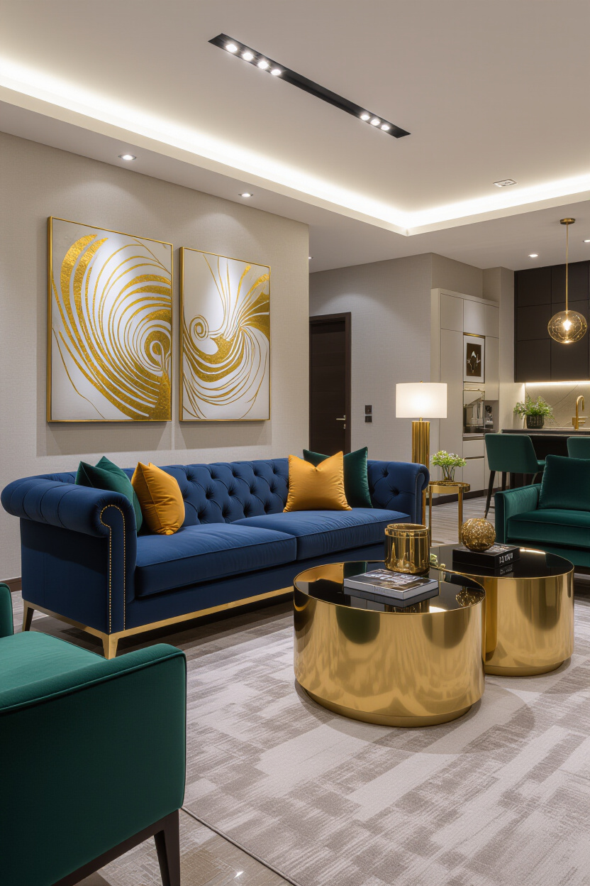 Dark Blue Sofa Living Room Decor: Dramatic Statements for Your Space