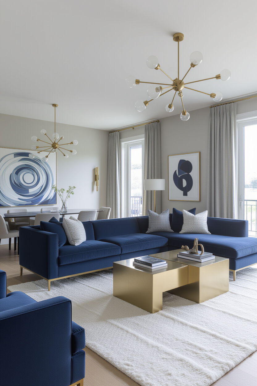 Dark Blue Sofa Living Room Ideas: Creating Depth and Drama