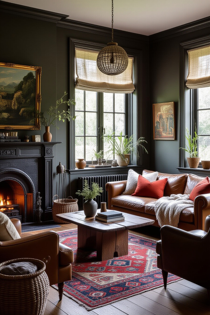 Dark Boho Living Room Ideas for Your Eclectic Space