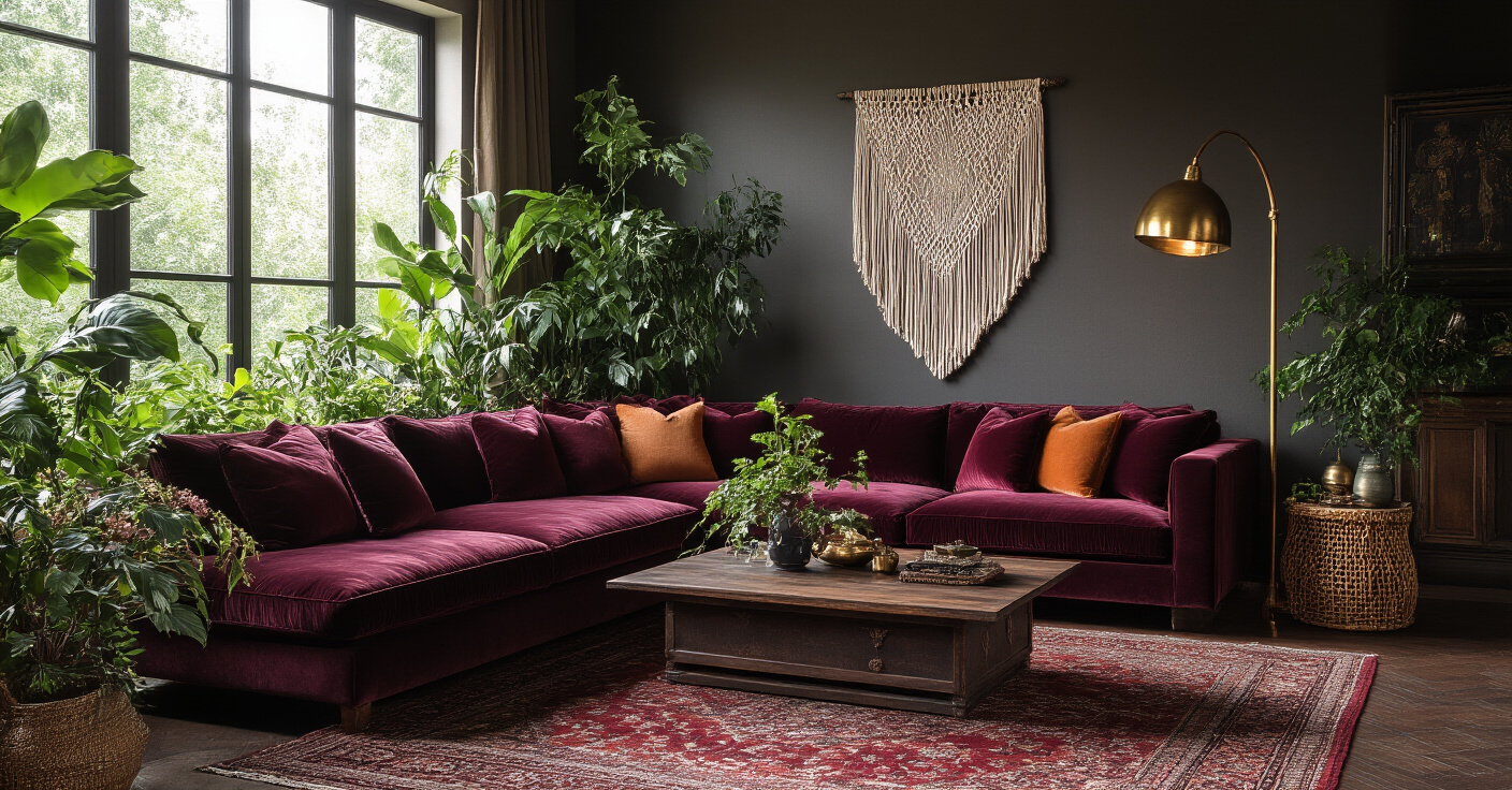 Transform Your Space: 23 Dark Boho Living Room Ideas
