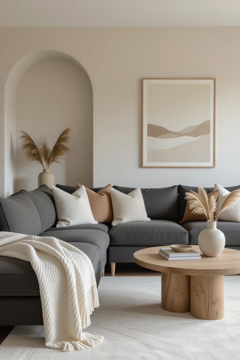 Dark Grey Couch Living Room Ideas Colour Schemes: Trendy Neutrals