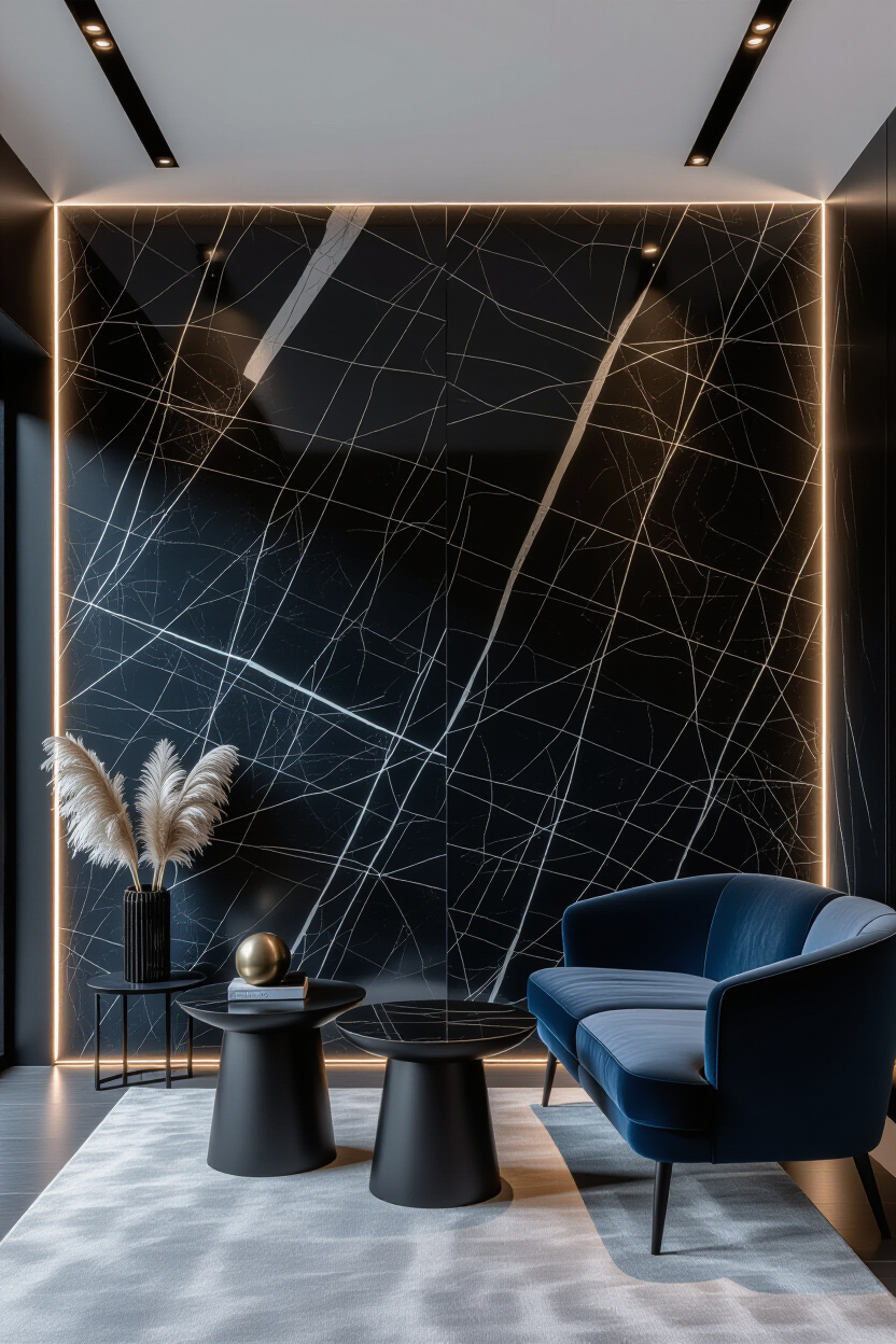 Dazzling Black Accent Wall Home