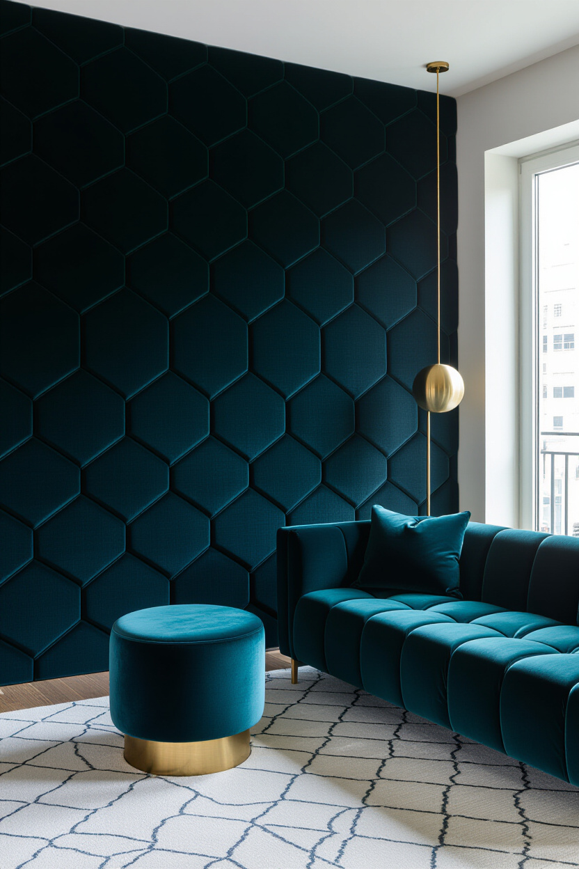 Dramatic Black Accent Wall Impact