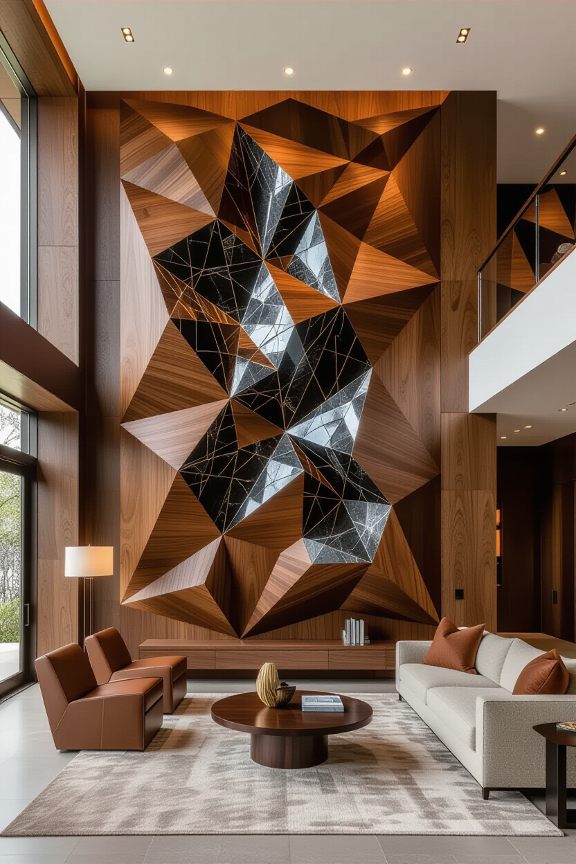 Dynamic Black Accent Wall Decor