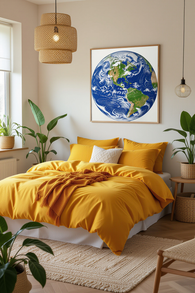 Earthy Bedroom With Plants