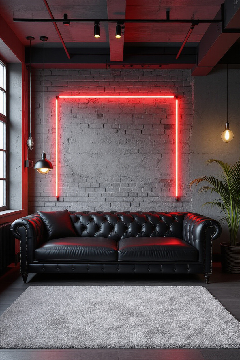 Edgy Living Room: Bold Choices for a Dark Aesthetic